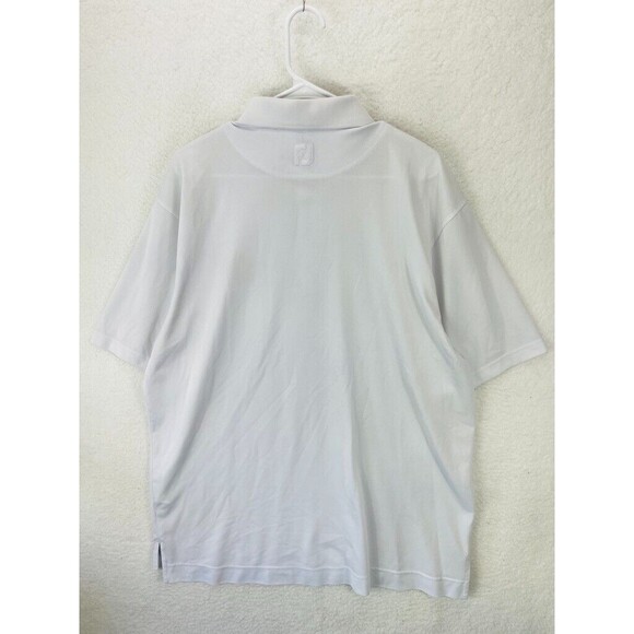 FootJoy Golf Polo Shirt Men’s Size XL White Performance Short Sleeve Logo - Picture 7 of 8
